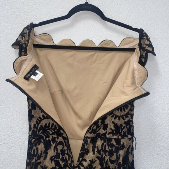 Tadashi shoji black lace gown size 6 - Picture 7 of 9